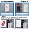BESTTEN 5 Pack Screwless Decorator Wall Plate, 2 Gang Decorative