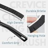 CrafTreat Hard Bristle Crevice Cleaning Brush – 6 Pack (Black)