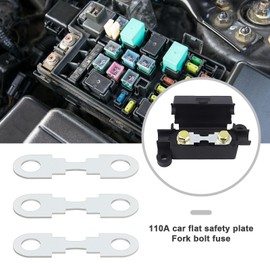 YINETTECH Pack of 10 Blade Fuse Strips Silver Zinc Alloy Accessories Replacement Part Blade Fuse Strip 110A DC 32V Compatible with Vauxhall Compatible with VW