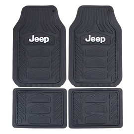 Plasticolor 001668R01 Jeep Weatherpro 4 Piece Floor Mats Set, Floor Mats, One Size, Black