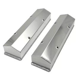 HRC 1958-86 SB Chevy Valve Covers Fabricated Aluminum Vaulted Top SB SBC Race Style