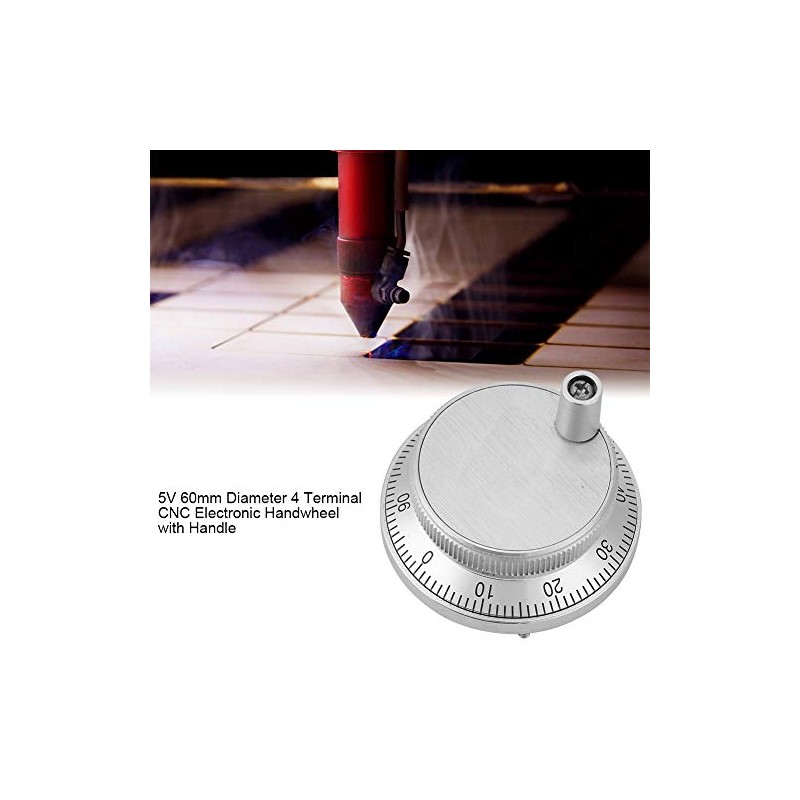 Garosa 5V 4 Terminal CNC Electronic Handwheel, 60mm Diameter Manual