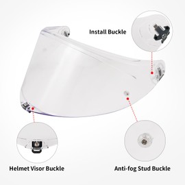 MXJ Gear K6 Helmet Visor for K6/K6s Visor Helmet Face Shield Helmet Accessories Replacement (Clear)
