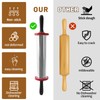 SHIKORI Rolling Pin,Adjustable Rolling Pin with Thickness Rings, Stainless Steel