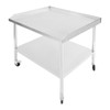 DYNAMI Stainless Steel Table with Wheels 29.9 x 35.8 Inches,Indoor