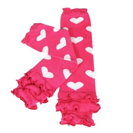 Wrapables Dots, Hearts, and Ruffles Colorful Baby Leg Warmers - Hearts & Ruffles