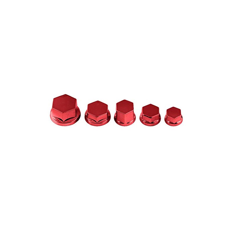 Qiilu 30Pcs Plastic & Electroplating Motorcycle Motorbike Screw Nut Bolt