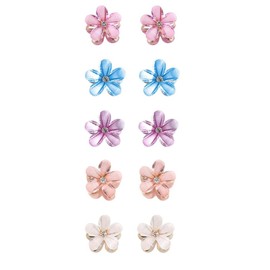 Camellia Flower Women Grips, Women Braid Flower Bangs and Break Off Hairpins, Cute Hair Accessories, 10 Pcs