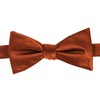 KissTies Rust Pre-Tied Kids Bow Ties Satin Boys Bowties Burnt