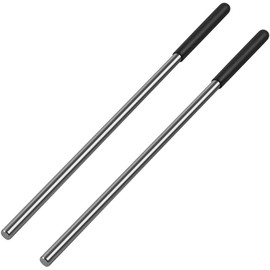 Alcan Garage Torsion Spring Winding Bars with Rubber Handles for All Garage Doors -18" Round (Pack of 2) - Garage Door Torsion Spring Repair Replacement | Garage Parts Tension Rods Hardware Tool