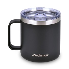 Redlemon Termo para Café de Doble Pared de Acero Inoxidable (400 ml), Taza Térmica con Tapa Hermética, Vaso que Mantiene tu Bebida Caliente por 3 Horas y Fría por 5 Horas, Ideal para Viaje y Camping