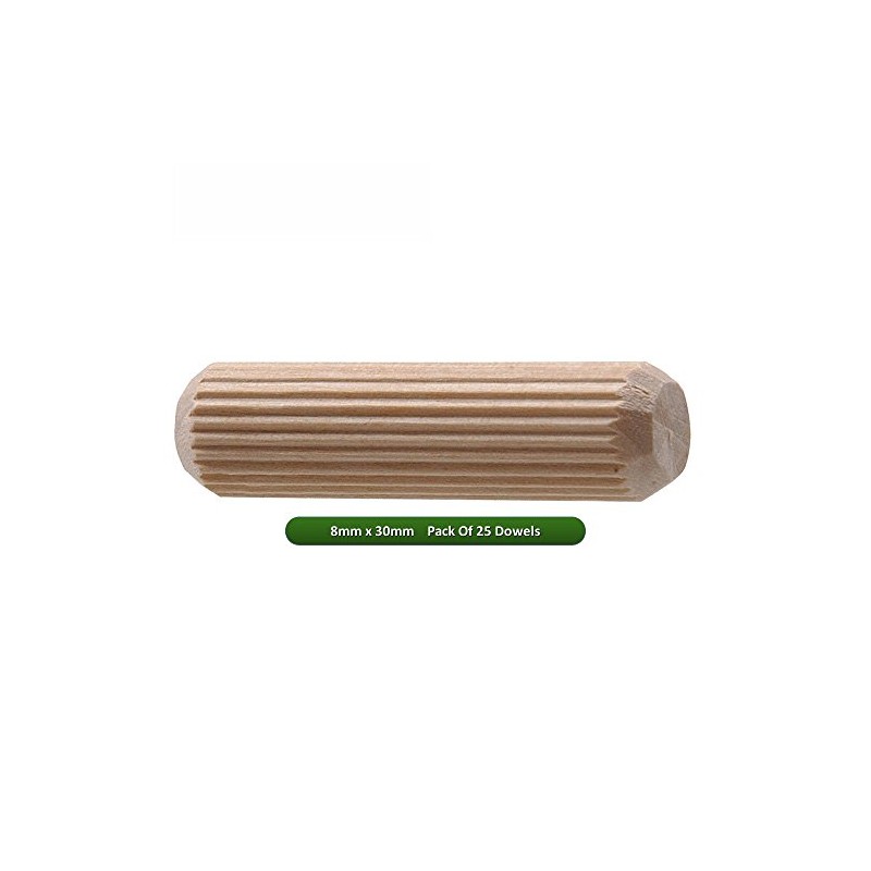 Fort Fasteners Wooden Dowel 8mm x 30mm Pack of 25