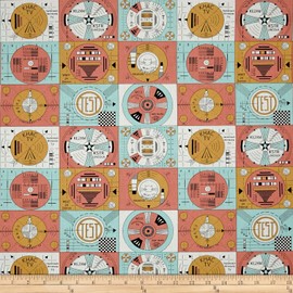 Ink & Arrow Fabrics Ink & Arrow Frequency Test Patches Multi Fabric by the Yard