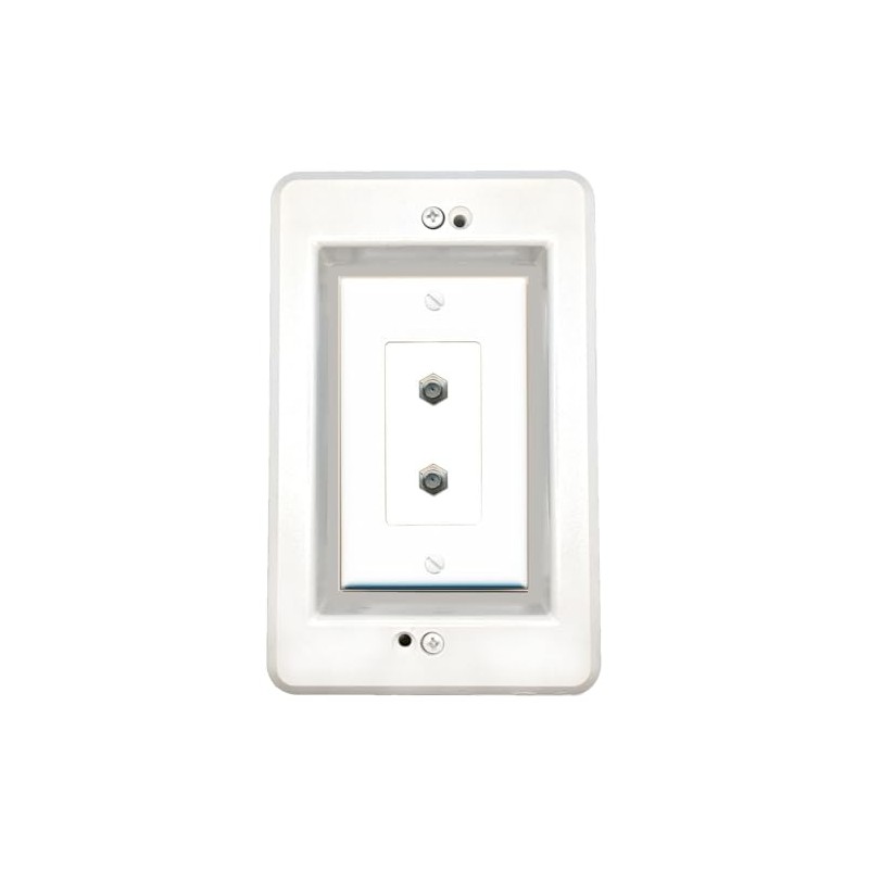 RiteAV in-Wall Cable Management Kit Recessed Outlet 2 Coax Wall