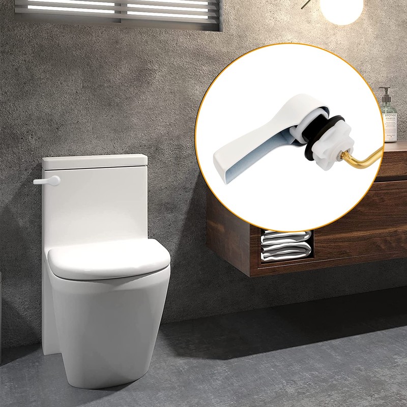 Hibbent Universal Metal Front Mount Toilet Handle Replacement Kit, Brass