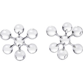 Elk Home Jumble Jacks Bookends in Clear and Chrome 5x5x5