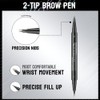 FDEETY 2 Stk. Hell/Dunkelbraun 2-in-1 Dual-Ended Augenbrauenstift Gebogener Augenbrauenstift mit