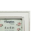 Hampton Frames PALOMA Distressed Square Picture Photo Frame White 8x8