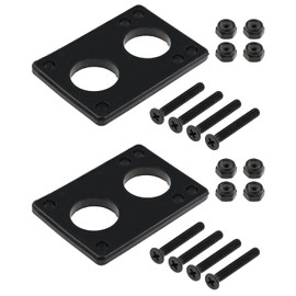 SING F LTD 10pcs 6mm Skateboard Gasket Riser Pads with Bridge Nail Skate Accessories Repair Shock Absorption Protective Black