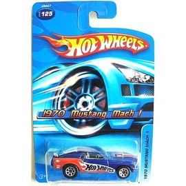 Hot Wheels #2006-125 1970 Mustang Mach 1 Blue 07 Card Collectible Collector Car Mattel 1:64 Scale