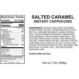 Cappuccino Supreme 2 lb bag Salted Caramel Instant Cappuccino Mix