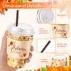 Sunnychicc 60 Set Fall Disposable Party Coffee Cups Sets, Pumpkin