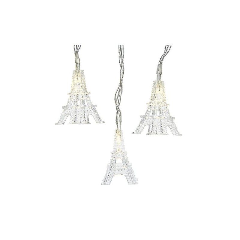 Kurt Adler Set of 10 Battery-Operated Warm White Eiffel Tower