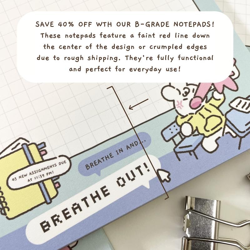 Breathe In Breathe Out Notepad - 5.5 x 8.5 in:_B-Grade
