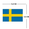 4 X Sweden Flag Temporary Tattoo Lasts 1 week Swedish