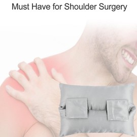 Arm Sling Strap Cushion Neck Pad, Shoulder Elbow Brace Comfort Support Pillow Carry Padded Cover Broken Arms Must Have, Satin Silver Gray