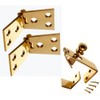 PAIR OF BRASS COUNTER FLAP HINGES 1 1/4 INCH X