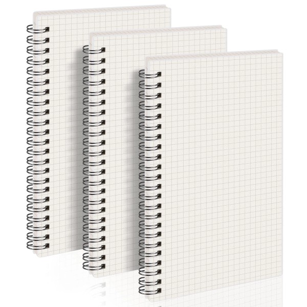 AHGXG Graph Paper Notebook Spiral 3 Pack - A5 Grid