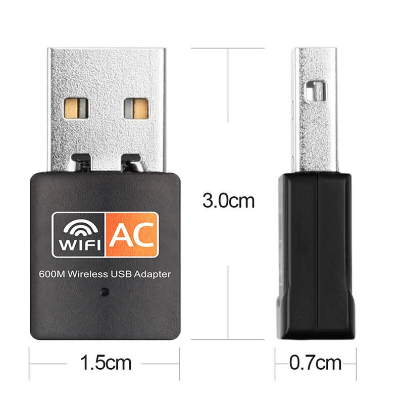 Yotsuba USB WiFi Adapter, 5G/2.4G Dual Band 600Mbps High Speed