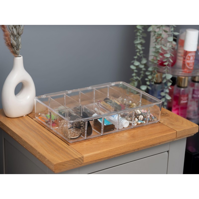 Addis Multi Compartment Clear Acrylic Make Up Cosmetic Craft Diy