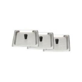 BroilKing SL-3 1/3 Size Buffet Server Lids | Countertop Food Serving Display Cover for Restaurant Hotel Catering | Fits 1/3-Size Chafing Pans | 12.88"W x 7"D x 2.5"H, Stainless Steel (Pack of 3)
