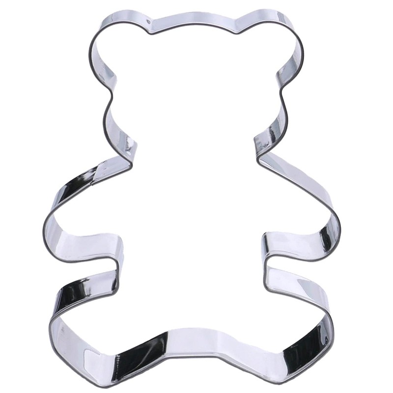 Sweet Cookie Crumbs Teddy Bear Cookie Cutter, Stainless Steel, Dishwasher