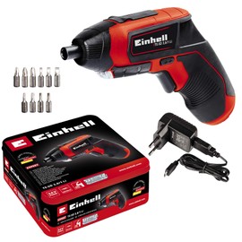 Einhell TE-SD 3.6/1 Li Electric Screwdriver | 4.5Nm, Micro USB Charging, Soft Grip, Magnetic Bit Holder, LED Light | 3.6V Cordless Screwdriver Set With 10 Pc Bit Set and Metal Storage Box