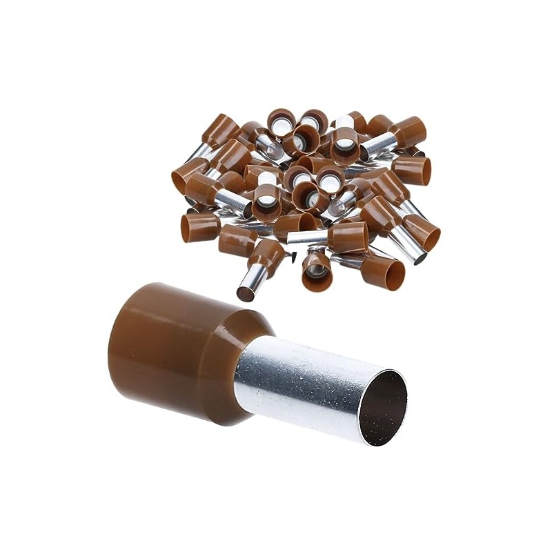 Kalitec AE1012BR Insulated Wire End Ferrules 10.0 mm² 12 mm