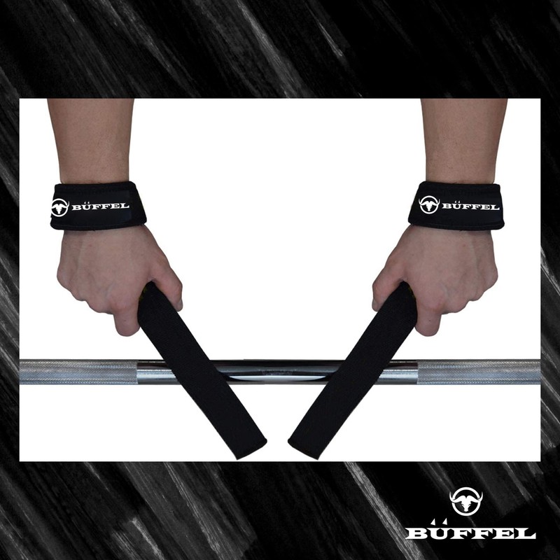 BÜFFEL Wrist Straps Wrist Wraps for Weight Training, Grip Assistance,