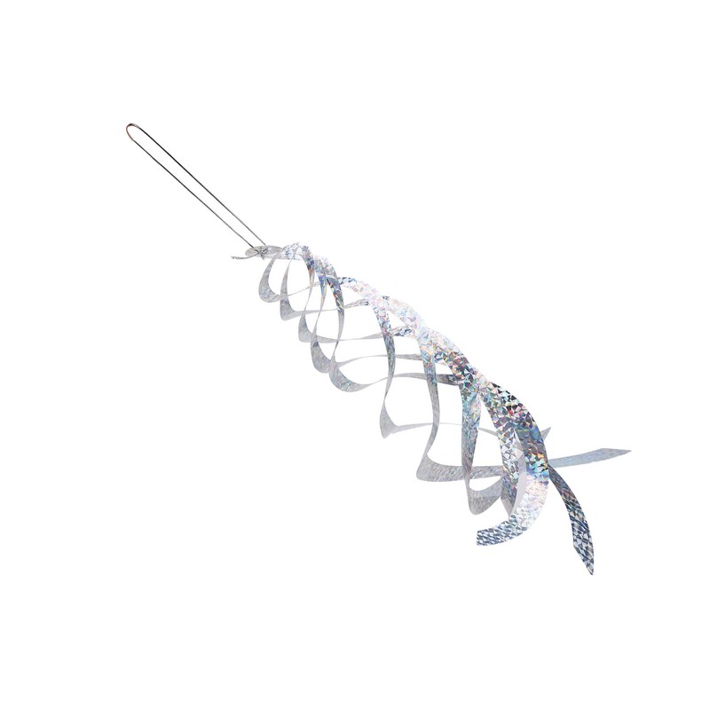 6PCS Bird Repellent Reflector Silver Spiral Bird Repellent Sheet Scare
