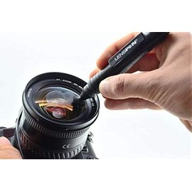 KM-1C Lens Cleaner Pen - Professional Small, Lightweight Cleaning Pen with Carbon Compound Technology and Retractable Brush for Removal of Fingerprints, Grease and Dust from Any Optical Device, Black