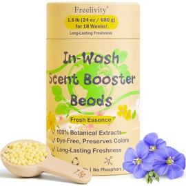 Freelivity In‑Wash Scent Booster Beads – Fresh Essence Scent, Laundry Beads fabric softener, 24 oz – Lasts Up to 70 Washing Cycles – Eco‑Friendly & Safe for Babies and Kids