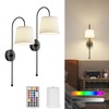 Wall Decor Sconces Set of Two Battery Operated, Rechargeable Wireless