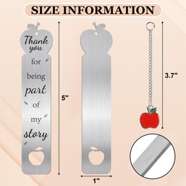 COCHIE 3PCS Metal Bookmark Bulk Teacher Appreciation Gifts, Thank You for Helping Me Grow Bookmarks with Tassel for Teachers, Women, Men, Graduation Gift from Students (Teachers)