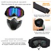 povtii Motorcycle Goggles, Windproof Dirt Bike Helmet Riding Goggles with