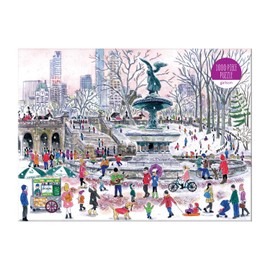Galison Michael Storrings Bethesda Fountain Jigsaw Puzzle,27” x 20''Illustrated Art Puzzle with Scene from a Central Park Landmark Challenging Family Friendly Fun Indoor Activity,Multicolor