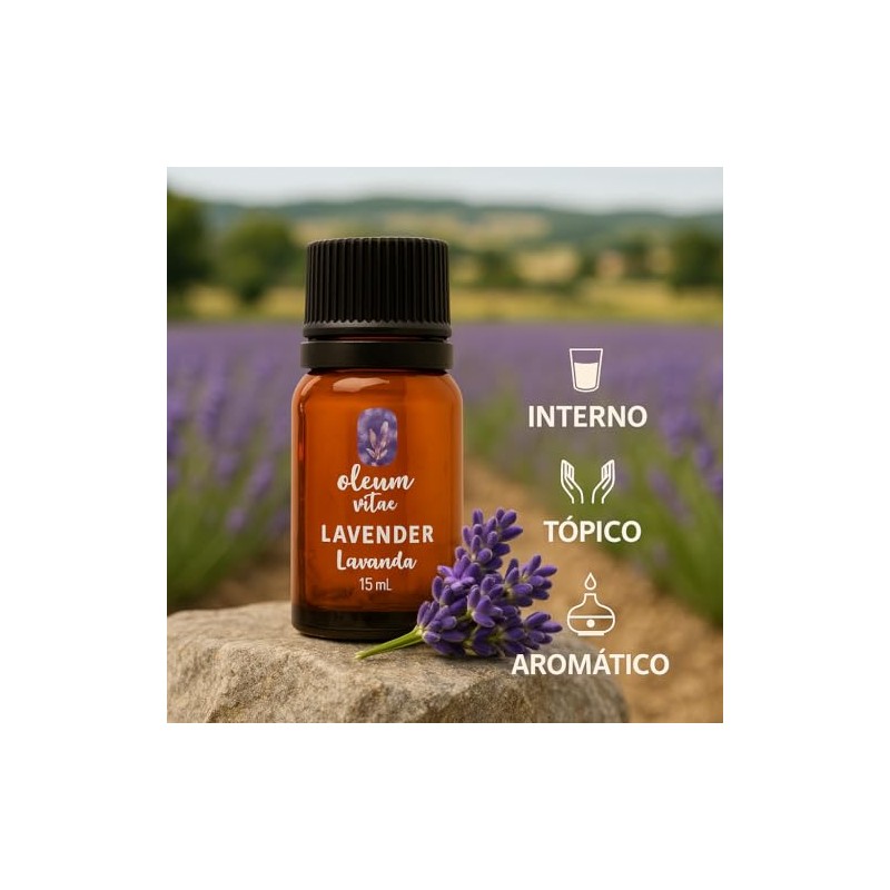 OLEUM VITAE Aceite Esencial de Lavanda. Lavandula Angustifolia. 100% Puro