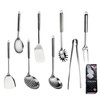 HOLADAWN Stainless Steel Kitchen Cooking Utensil Set - 8 Pcs