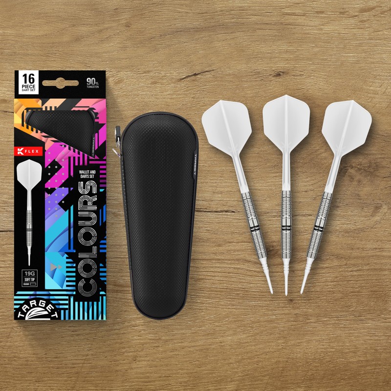 TARGET COLOURS GEN4 BLACK 90% 19G 2BA SOFT TIP DARTS