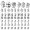 Ornazy 60 pcs 6 Styles Tibetan Buddha Head Spacer Beads